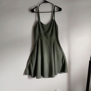 Green Polka dot dress